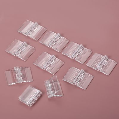 10Pcs Acrylic Hinges Clear Acrylic Mini Hinge Transparent Plastic Folding Hinge Tools for Furniture Cabinet Door 25x35mm/30x35mm