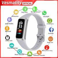 Vesmatity C60 Smart Watch For Women 1.1 AMOLED Screen Heart Rate Fitness Tracker Blood Pressure Waterproof Sport Smart Bracelet