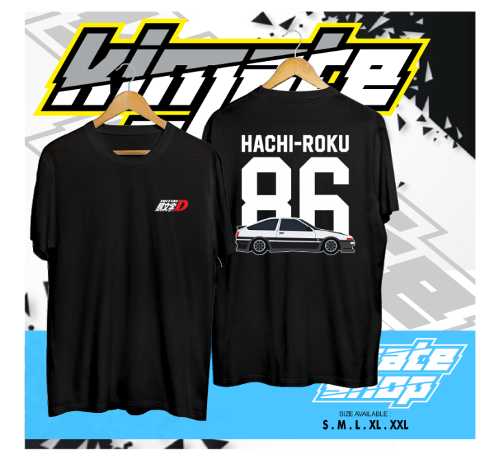 Kaos Baju Initial D Toyota Ae Trueno Jdm Kaos Anime Jepang Keren