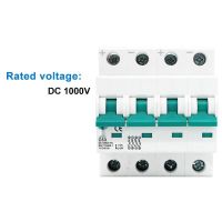 เบรกเกอร์พลังงานแสงอาทิตย์ DC1000V 4P สวิตช์แบตเตอรี่ขนาดเล็ก6 ~ 63A DC MCB สำหรับระบบเซลล์พลังงานแสงอาทิตย์พีวี