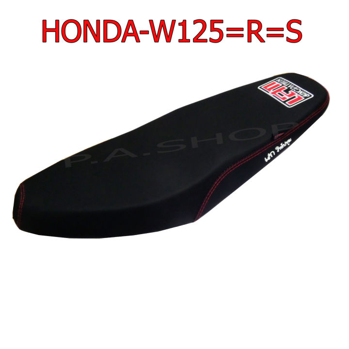 HOT เบาะแต่ง เบาะปาด เบาะรถมอเตอร์ไซด์สำหรับ HONDA-W125=S=R หนังด้าน ด้ายแดง งานสุดเทพ งานเสก