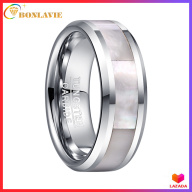 BONLAVIE 8mm Wide 100% Real Tungsten Carbide Ring Men s Wedding Ring Steel thumbnail