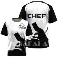 kitchen chef skull master 3d printed high quality milk fiber t-shirt s