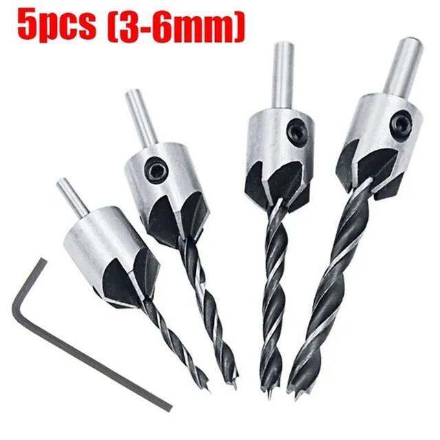 5-8pcs-flute-countersink-drill-bit-set-3-10mm-hss-hole-drill-woodworking-chamfer-bit-set-woodworking-reaming-drill-guide-drill