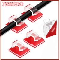 TIINSOO 50pcs บริษัทแน่นแน่น พลาสติกทำจากพลาสติก สายรัดหัวเข็มขัด ที่จัดระเบียบของ ที่ยึดสำหรับยึด ที่หนีบสายเคเบิล ที่ยึดที่ยึด การจัดการสายไฟ คลิปสายเคเบิล