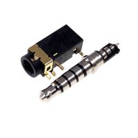 5 pcs Male Female 5 pole Phone jack 3.5mm 5 pin socket and stereo earphone plug SMD type reflow solderable DC30V 0.5A Rohs