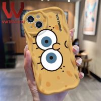 3D น่ารัก Spongebob พายดาวบิ๊กอายครีมมอนสเตอร์เคสโทรศัพท์คลื่นสำหรับ Iphone 15 Pro Max 15 Plus 6S Plus 7 8 Plus Xs Max XR 11 Pro Max 12 Pro Max 13 Pro Max 14 Pro Max กรอบด้านหลังกันกระแทกซิลิโคนแบบนิ่ม