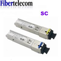 1 Pair Single Mode Fiber Optic SC Connector Optical Fiber Transceiver BIDI 1.25g SFP Module 1310/1550 5KM/20KM/40KM/60KM/80KM SFP Module