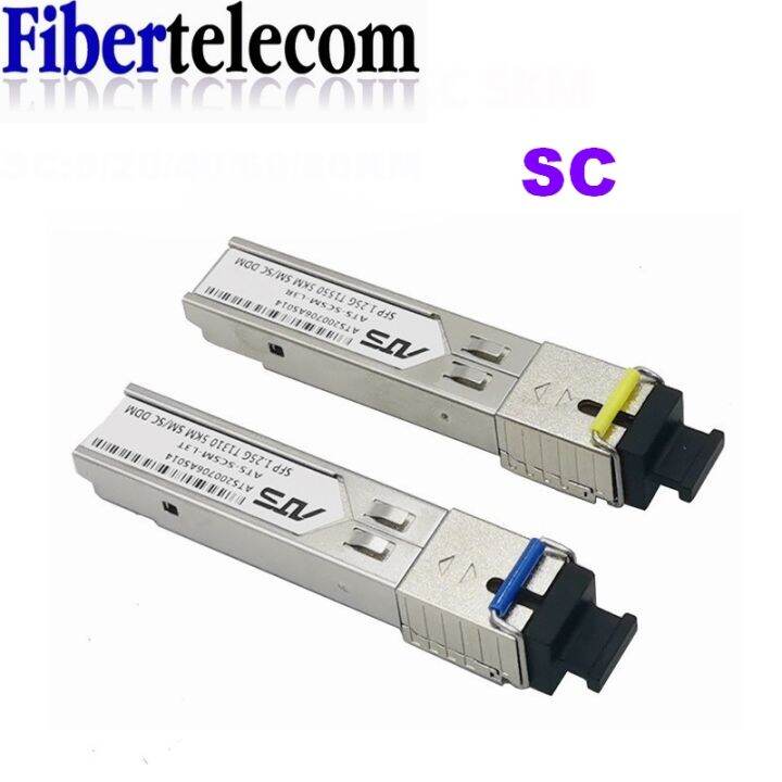 1 Pair Single Mode Fiber Optic SC Connector Optical Fiber Transceiver ...