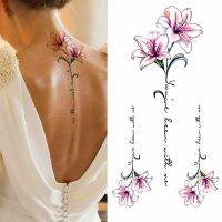 1pc Flower Daffodil Bouquet Women Geisha Waterproof Temporary Tattoos Stickers Body Back Art Sexy Colorful Washable Holiness Stickers