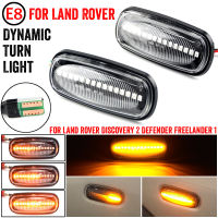 2Pcs ไฟเลี้ยว LED Dynamic Sweep Side Marker Lamp Repeater Indicator Light For Discovery 2 1999-2003 2004 Freelander Defender