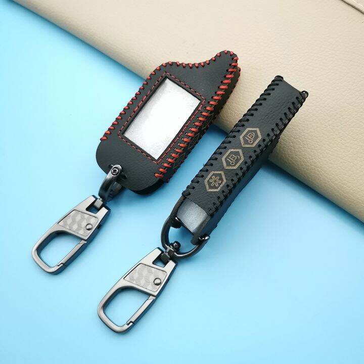 car-style-leather-key-cover-case-for-starline-b9-b6-a91-a61-two-way-twage-car-alarm-system-3-button-key-chain