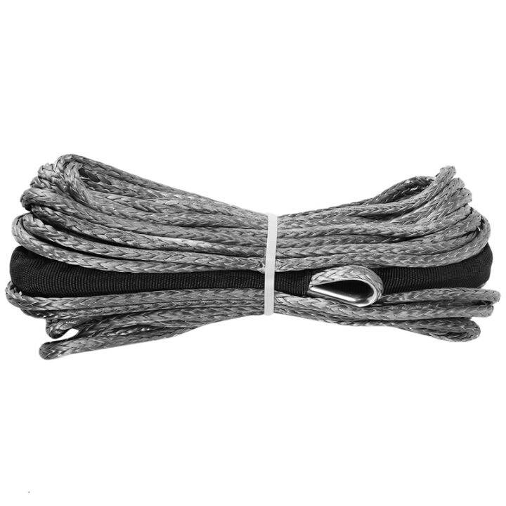 3-16-inch-x-50-inch-7700lbs-synthetic-winch-line-cable-rope-with-protecing-sleeve-for-atv-utv-grey