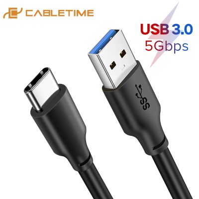 CABLETIME USB C Cable 3A to USB3.0 Type-C Mobile Charging Wire Type-c Cable Super Charge for Huawei P30/20 Mate30/20 C265