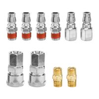 10pcs Quick Coupler Fittings 1/4 inch Air Hose Connector Fittings Pneumatic Quick Fitting Plug for Pneumatic Fitting