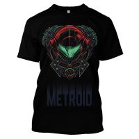 {Match maker}} Metroid 3D พิมพ์ T เสื้ออะนิเมะเกม Streetwear ผู้ชายผู้หญิงแฟชั่น O คอขนาดใหญ่ T เสื้อ Harajuku Tees Tops เด็กเสื้อผ้า