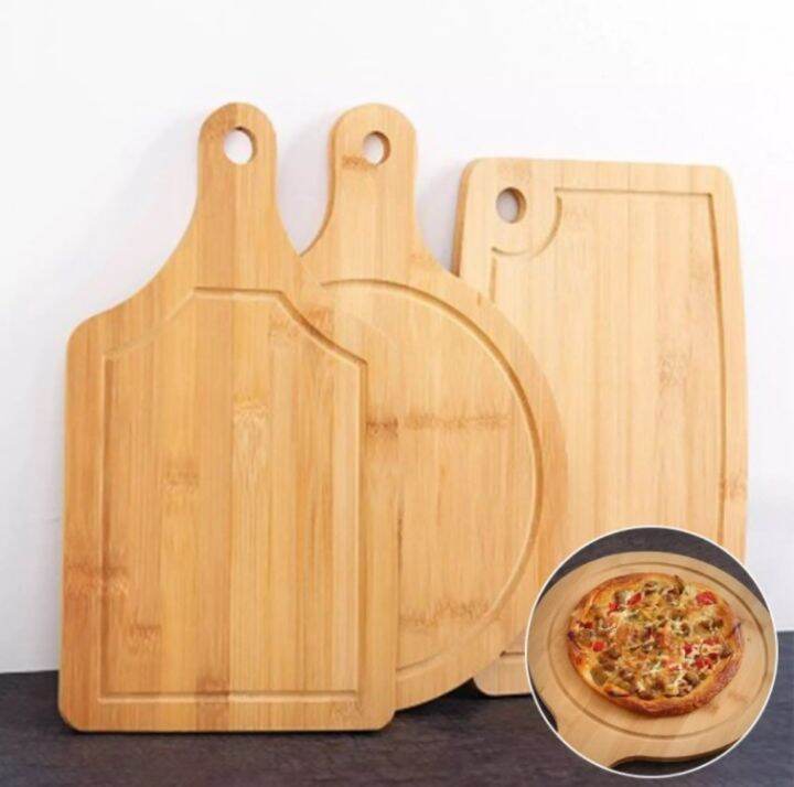 wooden-pizza-board-ไม้รองพิซซ่า-ถาดไม้รองอาหาร-รองขนมปัง-ขนาด-32x16-cm-เขียงรองพิซซ่า-จานรองพิซว่า-บอร์ดไม้พิซซ่า-แผ่นบอร์ดไม้สำหรับตัดพิซซ่า