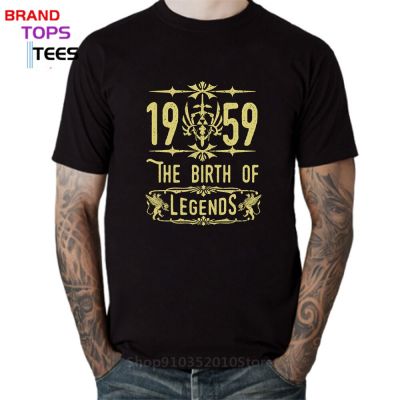 Retro Made In 1959 T Shirts Fashion The Birth Of Legends Tee Shirt Vintage Streetwear Cool Birthday Gifts Short Sleeves T-Shirt