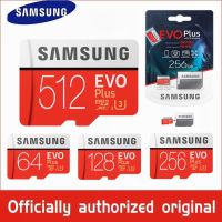 SAMSUNG EVO Plus Micro SD Card 512GB 256GB 128GB A2 V30 U3 โอนการ์ดหน่วยความจํา 130MB / s C10 U1 TF Card 64GB V10 A1 การ์ดหน่วยความจํา