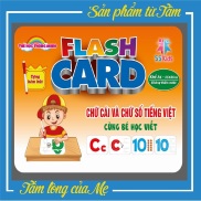 Tặng Kèm Bút Bộ Thẻ Học Chữ Số Chữ Cái Thông Minh Tập Viết Xóa Được Khổ To