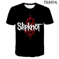 2023 NEWSlipknot 3D พิมพ์อะนิเมะเสื้อยืดแฟชั่นฤดูร้อนผู้ชายผู้หญิงพิมพ์ Casual Cool Skull พิมพ์เสื้อยืด Xs 3XL Top Tee