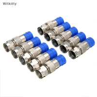 Witkitty 10x RG6 F COMPRESSION Connector COAX CABLE ชุดเครื่องมือการบีบอัดแบบ Coaxial