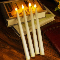 2PC LED Flameless Candles Lights Long Electric Night Lamp for Church Wedding Birthday Party Dinner Decor