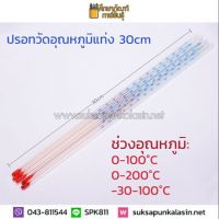 ปรอท ปรอทแก้ว 0-100, 0-200, -30-100องศาC วัดความร้อน ปรอทติดลบ วัดอุณหภูมิ เทอร์โมมิเตอร์ 30cm ขายดี