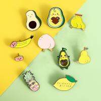 【DT】hot！ Fruit Enamel Pins Lemon Banana Pin Avocado Pear Brooch Lapel Badge Jewelry Gifts for Children