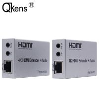 4K ตัวต่อขยาย HDMI 100M กับ R/L เสียงออกเครื่องแปลงวิดีโอ HDMI โดย Cat5E CAT6 RJ45สายเคเบิลอีเทอร์เน็ตสำหรับ PS3คอมพิวเตอร์แล็ปท็อปพีซีไปยังทีวี