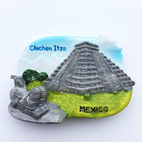 เม็กซิโกเดินทางตู้เย็นสติกเกอร์ Chichen Itza Cancun ของที่ระลึกการท่องเที่ยวแม่เหล็กตู้เย็นตกแต่งบ้านงานแต่งงานของขวัญสติกเกอร์แม่เหล็ก-GEIWH MALL