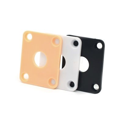50Pcs Yellow/Black/white Plastic Square Guitar Jack Plates JackPlate Cover for LP Electric Guitar