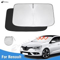 ที่บังแดดกระจกหน้ารถสำหรับ Renault Megane 2 3 4 2015-2019 2020 2021พับได้ผ้าม่านบังแดดรถยนต์ตัวป้องกันกระบังแสง Bs รังสียูวี