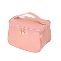 High-end MUJI Top Cover Cosmetic Bag PU Leather Large Capacity Premium Sense Internet Celebrity Wash Storage Portable Multifunctional Waterproof Storage Bag