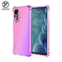 XICCI เคสโทรศัพท์สำหรับ Infinix Hot 11S,ไล่ระดับสีเคสซิลิโคนอ่อน TPU คลุมด้านหลังกันกระแทก