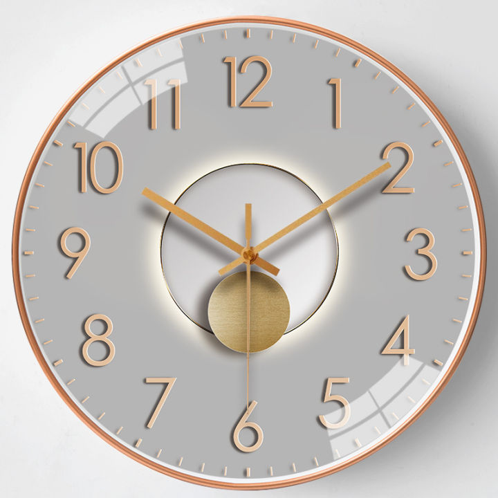 8นิ้ว20ซม-นาฬิกาแขวนนาฬิกาห้องนั่งเล่นของใช้ในครัวเรือนแฟชั่นตกแต่งผนังนาฬิกาไร้เสียงควอตซ์สร้างสรรค์