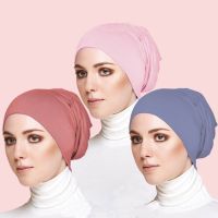 【CC】™  Inner Hijab Caps Muslim Stretch Jersey Cap Underscarf Bonnet Female Headscarf Turbante Turban Mujer