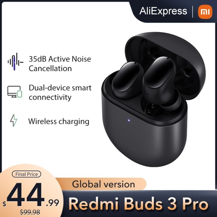 Xiaomi New 2021 Redmi Buds 3 Pro Airdots In-Ear Earbuds, 35dB Smart Noise  Cancellation, Dual-device connectivity, Wireless charging, 28hour battery