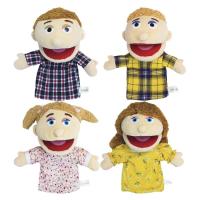 Hand Plush Puppets Girl Puppet Crafts Parent-child Interaction Handmade Puppets Family Members Puppets Soft Plush Hand Puppets For Storytelling judicious