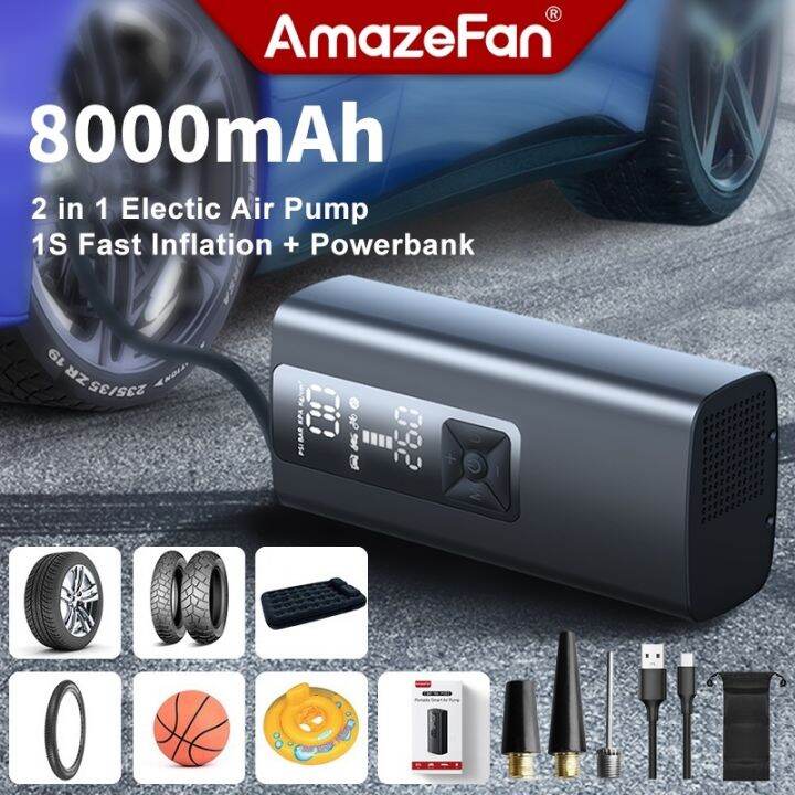 Car Tire wireless inflator 150PSI Pressure Inflatable Bike LED