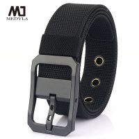 ∋□✑ MEDYLA men 39;s belt high-quality encrypted nylon hard metal steel buckle belt for men leather closure sports belt