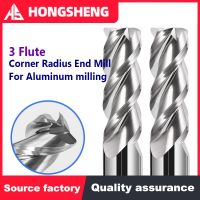 รัศมีมุม End Mill 3 ขลุ่ย HRC55 CNC Bullnose Cutter ทังสเตนคาร์ไบด์โลหะเครื่องมือเราเตอร์ R0.5 R1 เครื่องตัดกัดอลูมิเนียม