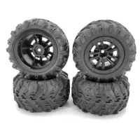 4PCS 50X82-46 Rubber Snow Tires For RC HBX 16889 WLtoys 124016 /124017 Truggy Truck With 12mm Metal Hex Off Road Wheel