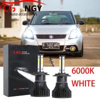 New หลอดไฟหน้า LED 6000K 12V (40w) สีขาว สําหรับ Suzuki Swift 2010-2017 2 ชิ้น