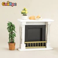 1/12 Dollhouse Miniature Fireplace Model Dollhouse Living Room Wooden Furniture Life Scene Decoration Accessories