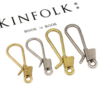 【CW】 1pcs Cupronickel Wire Winding Keychain U Fob Clip 2 Sizes Available