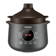 Household sous vide cooker Automatic 4L Purple sand electric slow cooker  pot intelligent appointment Electric casserole stew pot