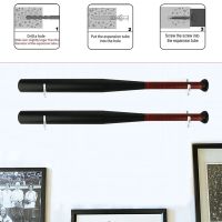 2 Pair Baseball Bat Wall Mounted Display Rack Softball Bat Holder Stand Acrylic Bat Hanger for Memorabilia Collectible