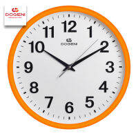 Velashop นาฬิกสแขวนผนังโดกีนี่ DOGENI Wall Clock เดินเรียบ (SWEEP MOVEMENT) ขนาด 12 นิ้ว รุ่น WNP043OR, WNP043 - ขอบสีส้ม