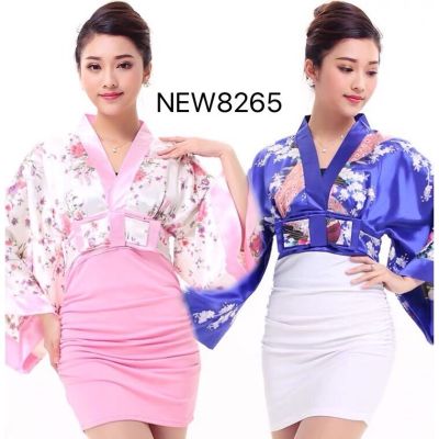 NEW8265 ชุดกิโมโนเดรส Sakura Japanese kimono dress 🚚ด่วนมีส่งGrabค่า